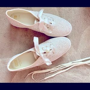 Keds Cream ivory sparkle glitter shoes